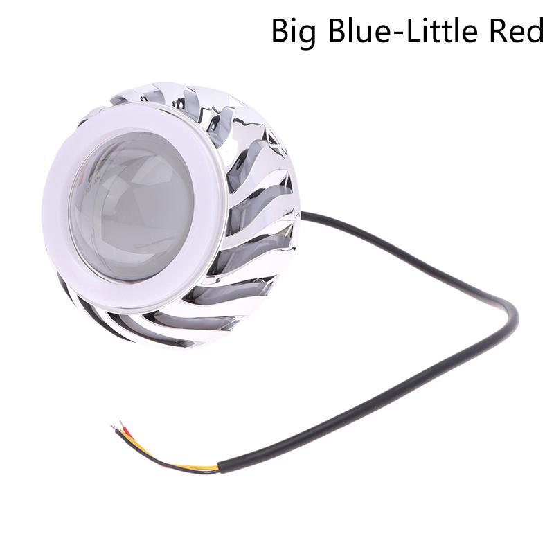 Многоцветный светодиодный фара Halo для мотоцикла, точечный светильник с белым светом, линза проектора, двойной фара Angel Devil Eye Cyclone-Type