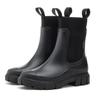 Women's Elastic Mid-Calf Waterproof Fashion Rain Boots - Wear-Resistant, Non-Slip, Height-Increasing, Solid Color.