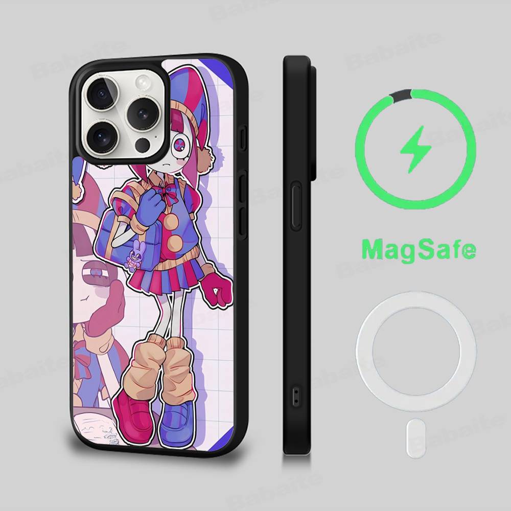 Amazing Digital Circus Phone Case Magnetic Case For IPhone 16 14 13 12 11 15 Pro Max Plus For Magsafe Wireless Charge Cover