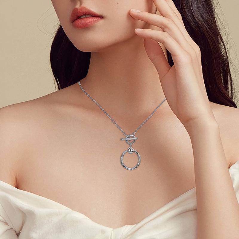 2022 Original 925 Sterling Silver Necklace Fit Original Charm Fashion Infinity Knot 50CM for Women Jewelry Gift