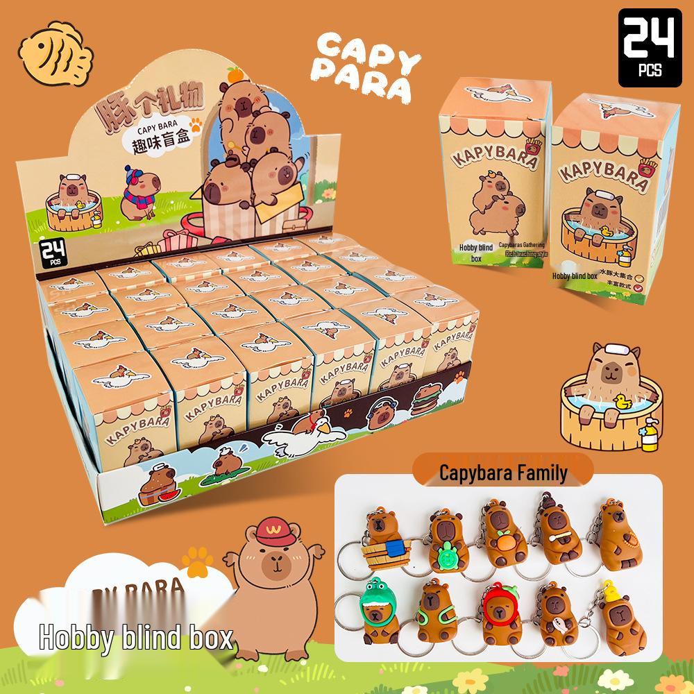 Набор канцелярских принадлежностей с капибарой: Слепая коробка для детей - Набор школьных принадлежностей