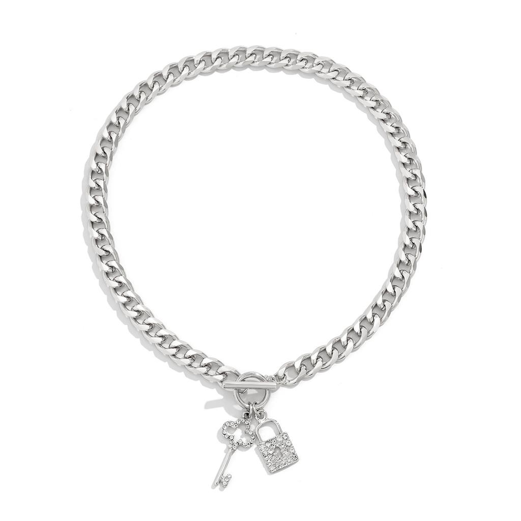 1 комплект украшений, милое и крутое металлическое ожерелье, женские украшения с бахромой, универсальное ожерелье-цепочка со стразами