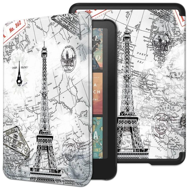 Funda For Kindle Paperwhite 2024 Case 7 дюймов PU Leather Flip Smart Cover For Coque Kindle Paperwhite 2024 12th Generation Case