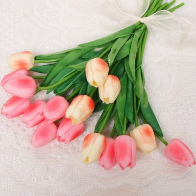 10 шт. Шелковый цветок Имитация цветка тюльпана Креативные искусственные цветы тюльпана Декор для вечеринки