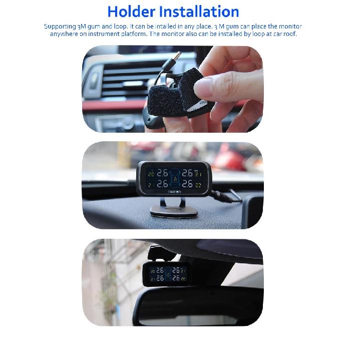 TPMS Tire Pressure Monitoring System Diagnostic-tool Tire Pressure Alarm Cigarette Lighter Temperature DIY PSI Bar CAREUD 903