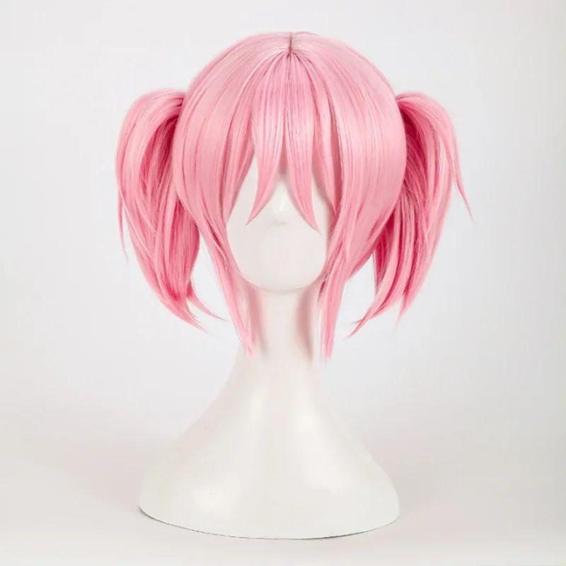 Косплей Мадоки Канаме Puella Magi Madoka Magica Костюм Парик Женский Розовый Короткое Шарообразное Платье Ожерелье Заколки Набор Наряды