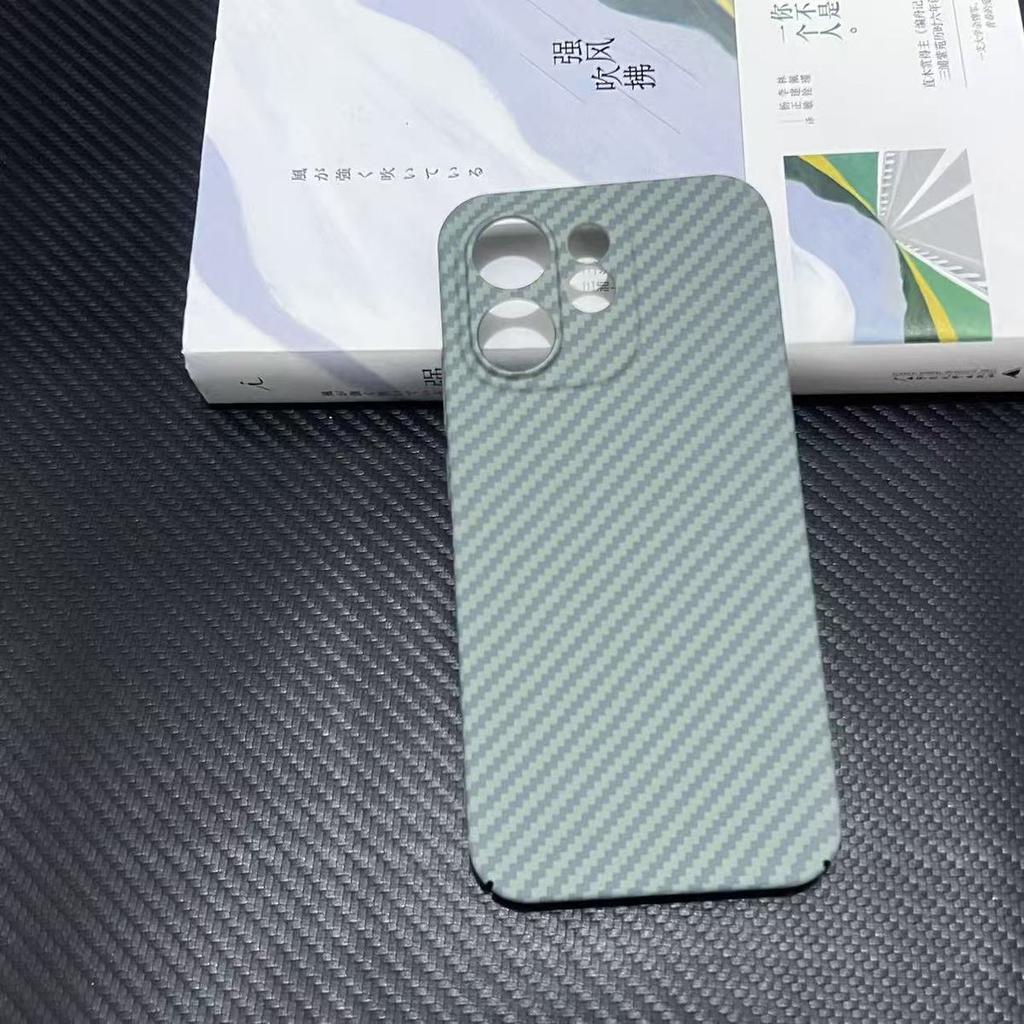 Чехол для OPPO Reno 15 pro Матовый Жесткий Узор из Углеродного Волокна Ультратонкая Задняя Крышка Телефона Для OPPO Reno 15 Чехол Бампер