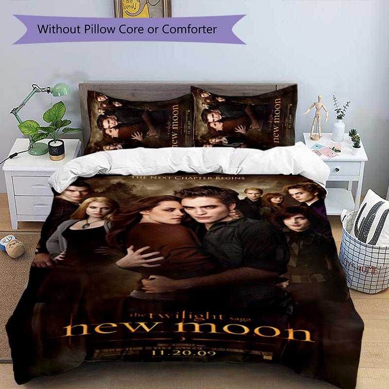 Edward Cullen 3pcs Bedding Set Duvet Cover Closure Includes 1 Duvet Cover & 2 Pillowcases for All Seasons Bedroom Home Dorm Decor