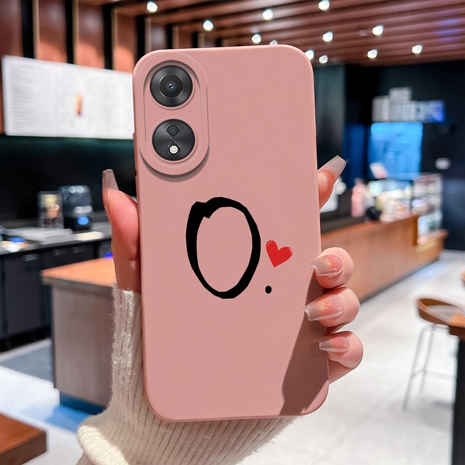 Чехол для Oppo A58 A57 A56 A55 A54 A53 A52 Чехол для телефона Популярный парный узор с буквами Высококачественный противоударный силиконовый защитный корпус для Oppo Shell