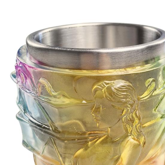 3D Расписанная кофейная кружка в виде стопки книг из смолы и нержавеющей стали с эргономичной ручкой и основанием, устойчивым к проливанию. Кружка для чтения