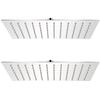 VidaXL Plunging Shower Head 2 Pcs Stainless Steel 20x30 Cm