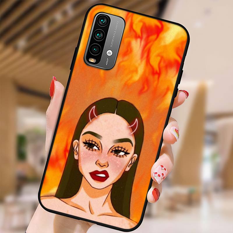 Эстетический чехол для телефона Devil Woman Bad girl для Xiaomi9 10 11PRO LITE Redmi NOTE7 8 9 10A PRO K40 Poco3 Shell