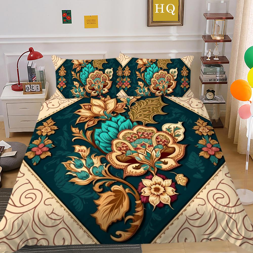 Комплект постельного белья высокого качества с принтом пейсли, детское покрывало, двойной размер, полиэстер, домашний текстиль