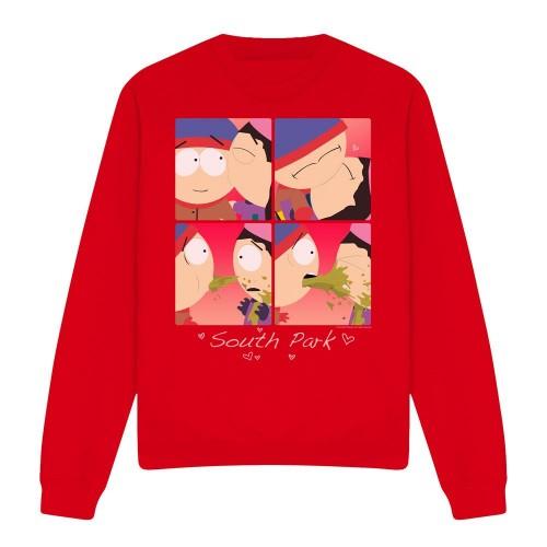 South Park Unisex Adult Kyle & Wendy Squares Valentine`s Day Sweatshirt