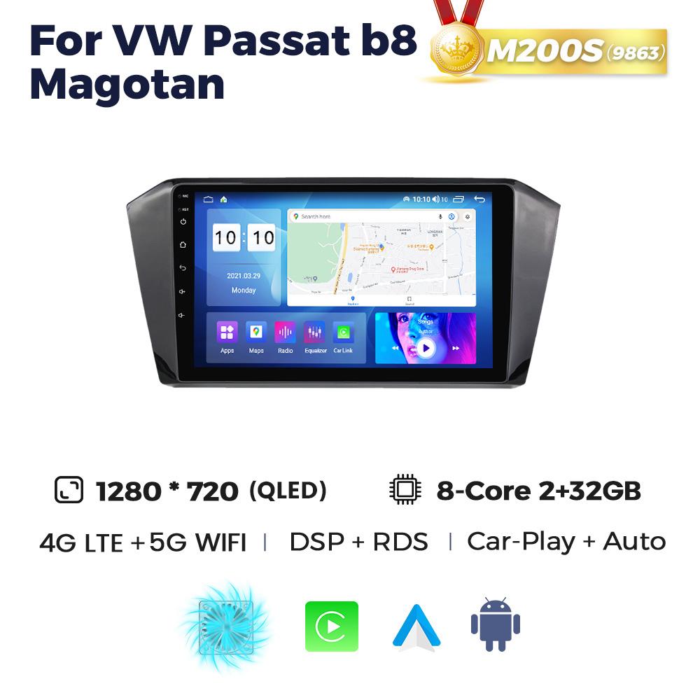 Navifly 2Din Android Carplay Мультимедийный Автомобильный Радио Плеер Для Volkswagen VW Magotan Passat B8 2015-2025 DSP GPS Навигация Стерео