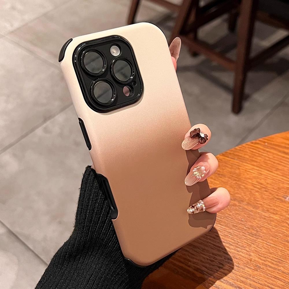 Модный силиконовый чехол для телефона с градиентным цветом для iPhone 11 12 13 14 15 16 Pro Plus, матовый бампер, накладка