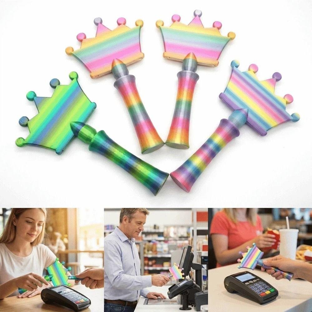 Crown Design 3D Print Wand Tap To Pay Creative Telescoping Credit Card Holder  Retail Payments
