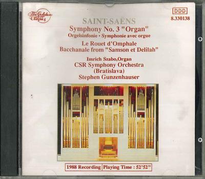 CD ИМРИХ САБО - Сен-Санс Симфония № 3 8330138 НЕ НА ЛЕЙБЛЕ Не из Японии Классика Б/У