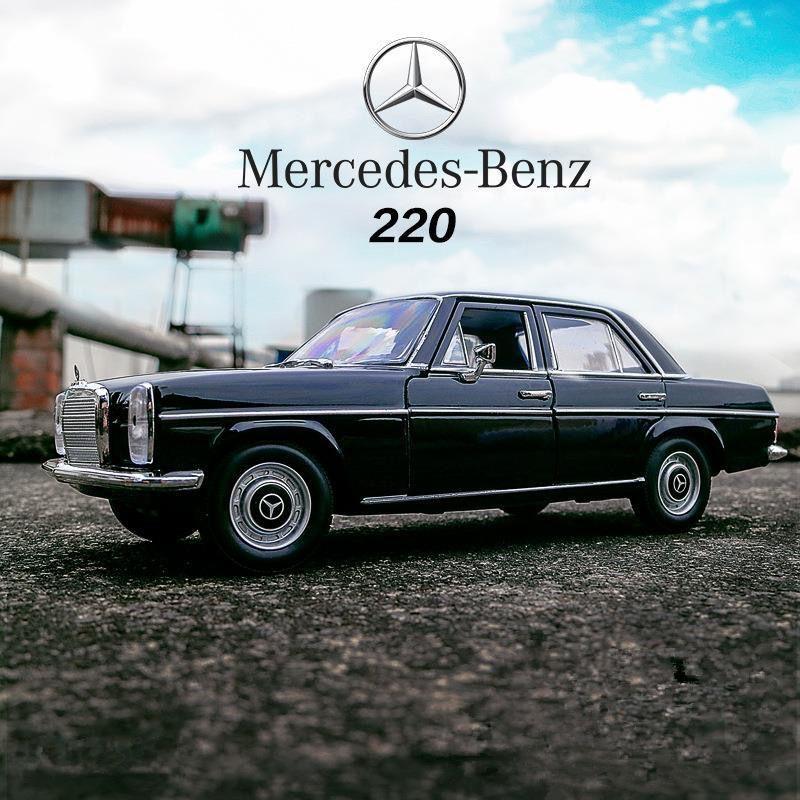 Welly 1/24 Модель автомобиля из сплава Mercedes-Benz 220 Литые металлические Классический Ретро Модель старого автомобиля Симуляция Коллекция Детская игрушка Подарок