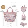 Tote Bag S Size Sanrio Character Liberty Print Free Standing Bag Small Mini Tote A5 Storage Lightweight Stylish Cute Floral Pattern Made In Japan My