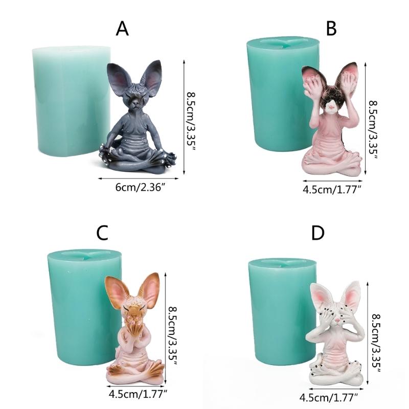 3D Силиконовая форма для свечей в форме кошки для DIY, форма для изготовления украшений для свечей ручной работы, инструмент для изготовления поделок, форма для выпечки