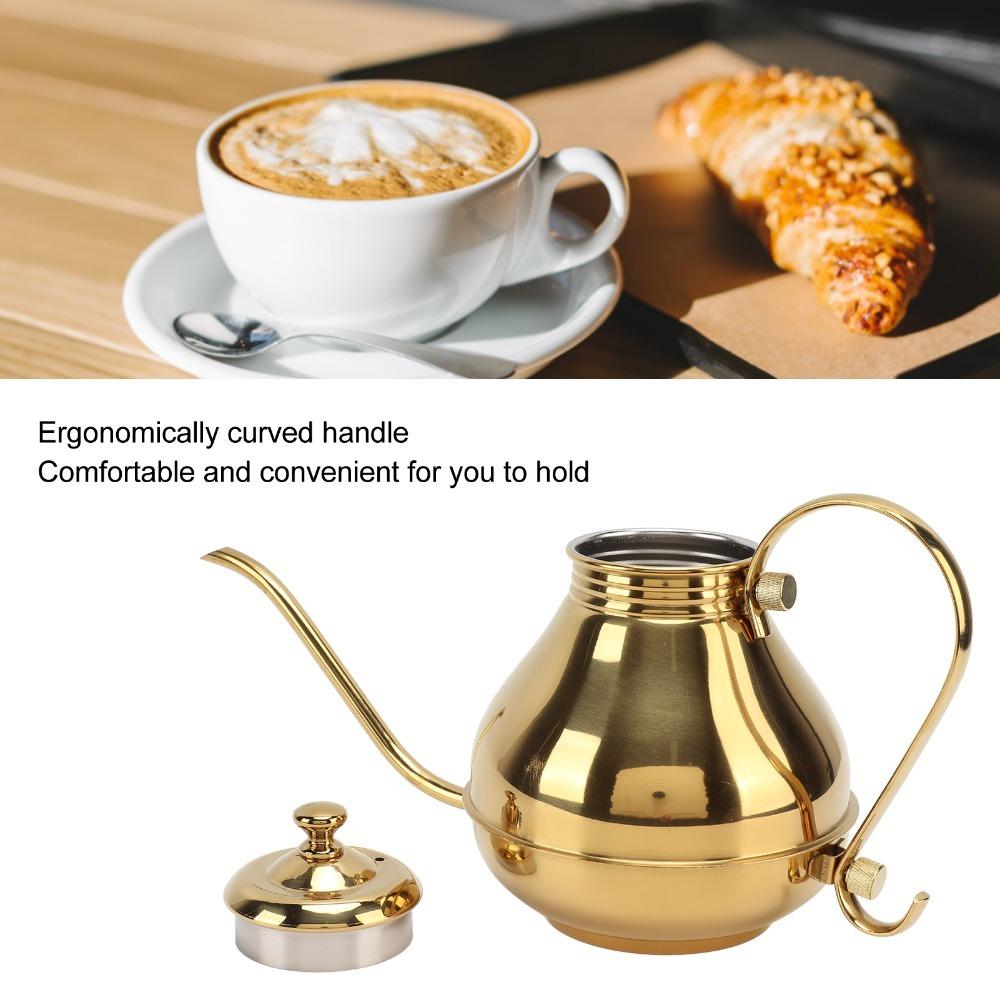 Stainless Steel Construction Pour Over Kettle 1.5L Capacity Stainless Steel Teapot Tea Ceremony