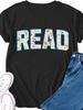 Reading Shirt for Women Read T-Shirt Teacher Reader Book Lover Tee Top Same Style for Men and Women