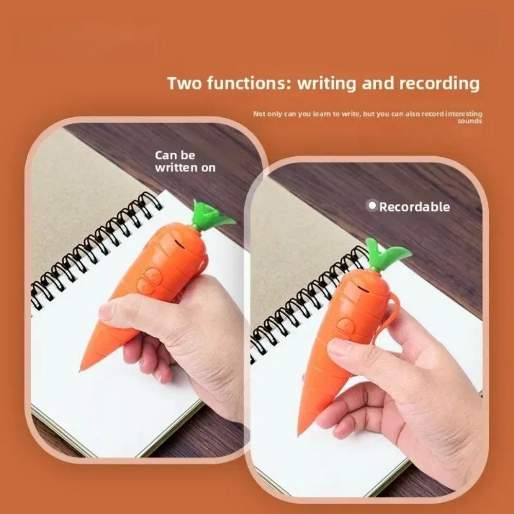 @@Nick & Judy Zootopia Carrot Recording Pen Electronic Sound Toy Can Write Ballpoint Pen Novelty Voice Recorder Pen Gift**