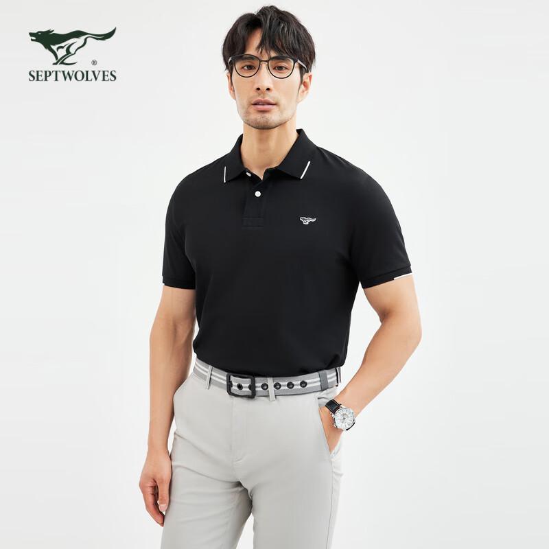 SEPTWOLVES Men's Short-Sleeve Polo Shirt