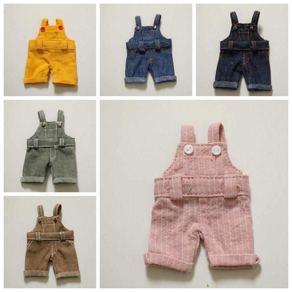 Dressing Game 12cm Cotton Doll's Clothes Suspender Pants Plush Bear Clothes  Children Gift