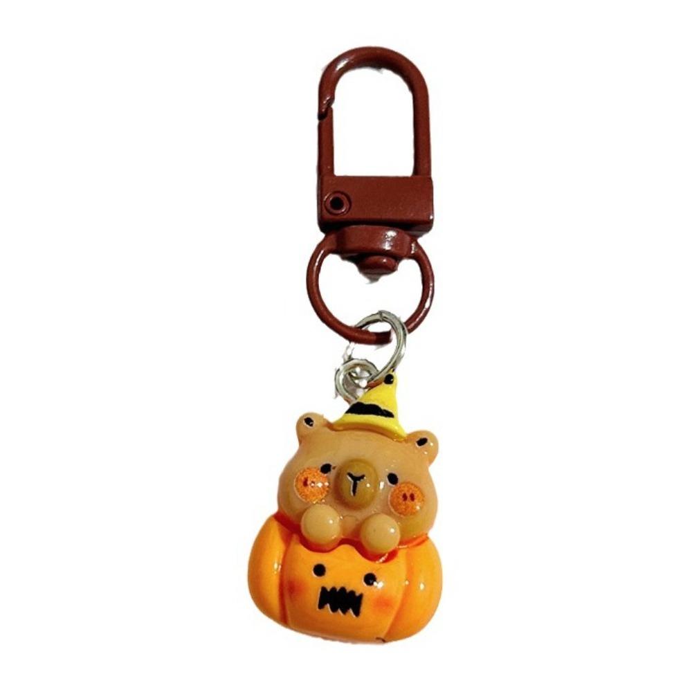 Capybara Pumpkin Capybara Keychain Creative Capibara Bag Hanging Donut Kapibara Pendant  Kids