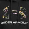 Under Armour Rival флисовый принтованный капюшон модная толстовка женская толстовка черная 1387029-001