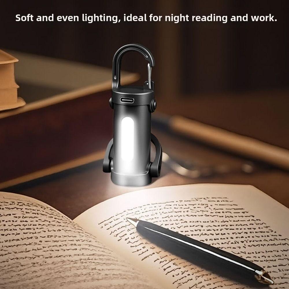with Red&Blue Light Keychain Flashlights USB Rechargeable Work Light LED Torch Searching Hiking