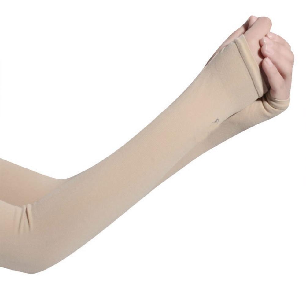 1 Pair Ice Silk Cooling Arm Sleeves Summer Sun Protective Outdoor Cycling Running Fishing Driving Arm Covers