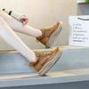 Winter New Padded Head Layer Cowhide High-top Shoes Women's Casual Shoes Retro Board Shoes Sports Shoes Short Boots