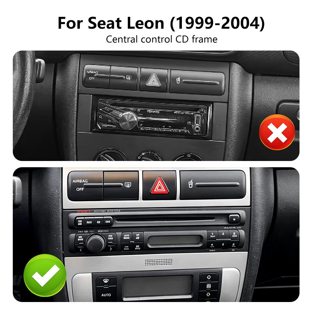 Carbon Fiber Style Interior Sticker for Seat Leon MK1 1M 1999-2004 CD Frame Trim