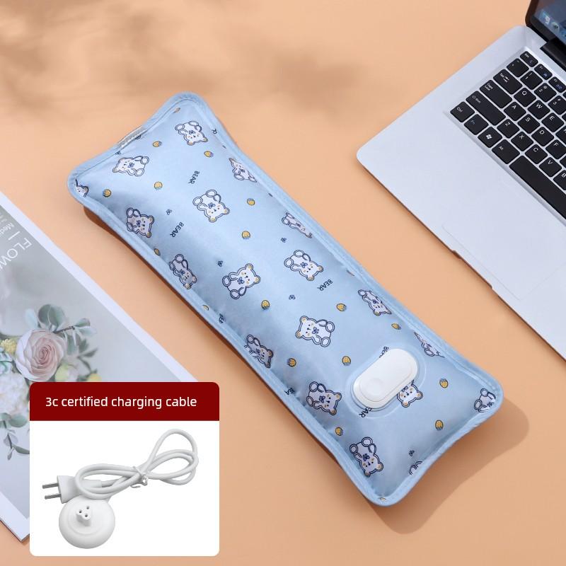 Little Bear Extended Electric Hand Warmer, Explosion-Proof Hot Water Bag, Large Warm Water Bag for Warming Bed, Abdomen, Neck, Feet, and Bedding