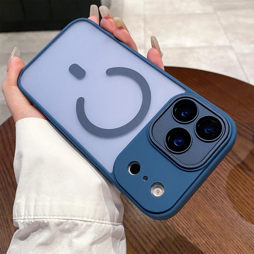 Защита камеры Для iPhone 17Air 17Pro 17 Полупрозрачный жесткий Магнитный чехол Для iphone 16 15 14 13 12 Pro Max Противоударный чехол