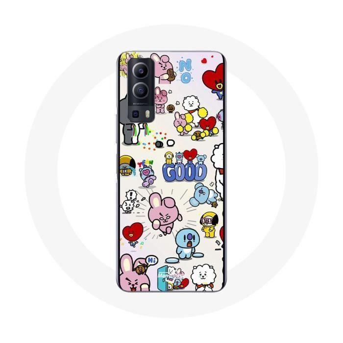 Coque pour Vivo Y72 BTS Bangtan Sonyeondan BT21 Van Tata Chimmy Cooky Rj Koya Mang Et Shooky