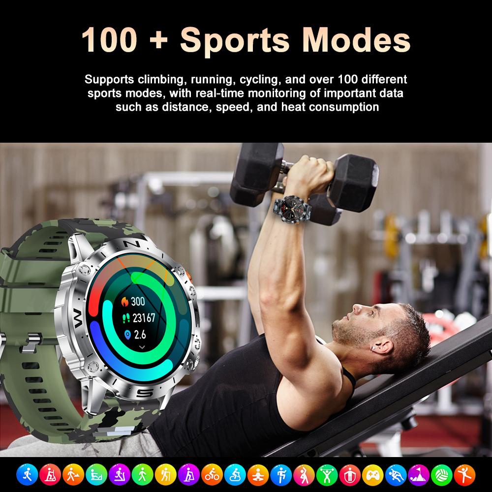 SACOSDING новые умные часы с Bluetooth для вызова, музыка, погода, 1,43 дюйма, пульс, кровяное давление, кислород, мультиспортивные умные часы