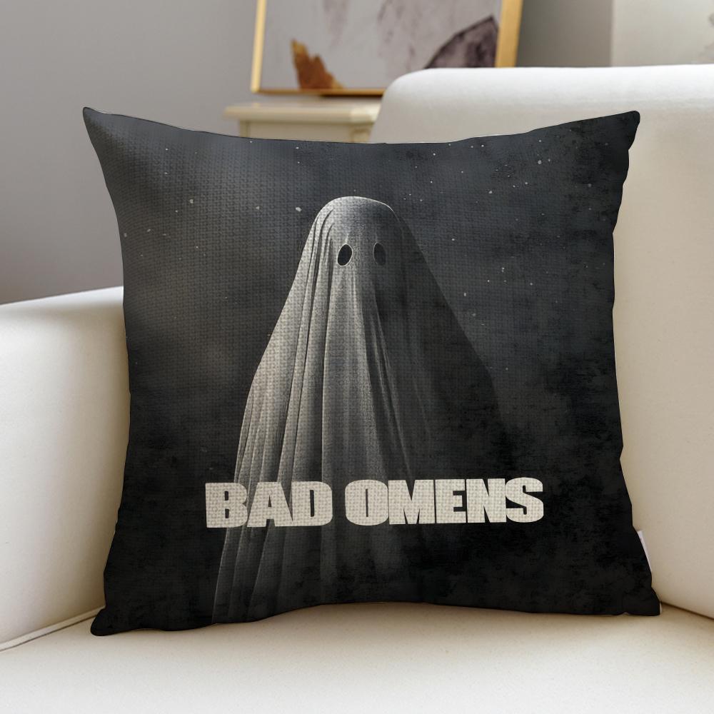 Heavy BBad OmensS Cushion Cover Breathable and skinfriendly linen pillowcase square removable and washable cushion