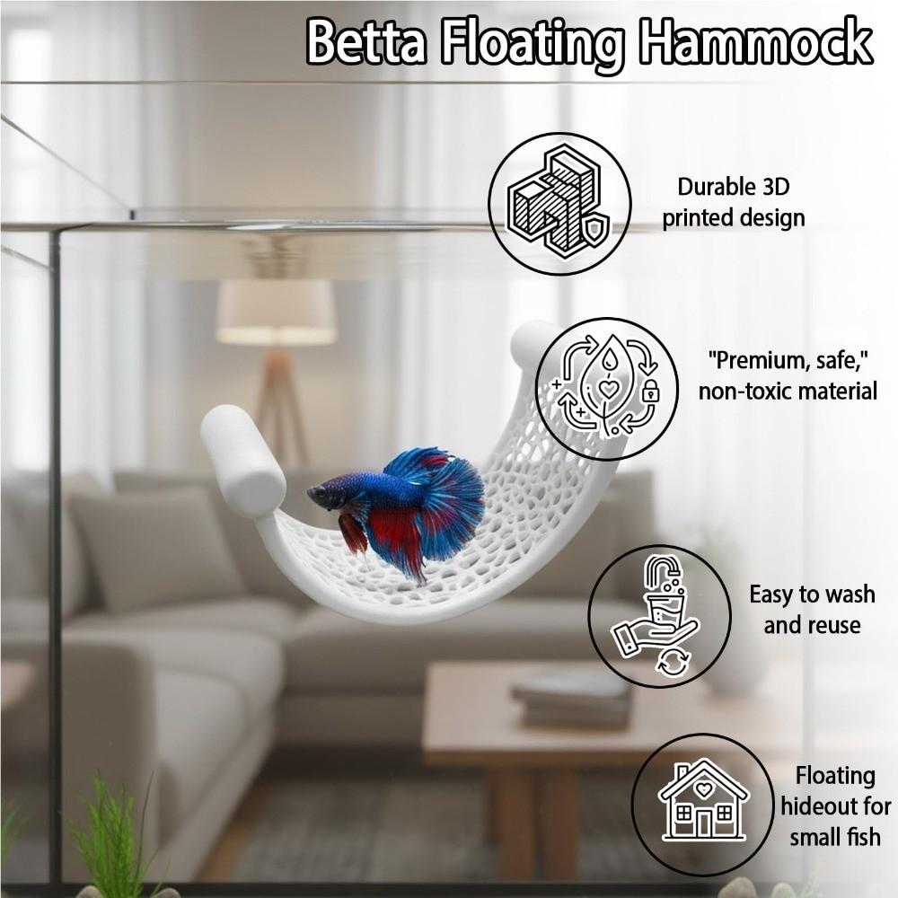 Plastic Betta Fish Hammock 3D Printing Aquarium Resting Platforms for Rest Sleeping Playing