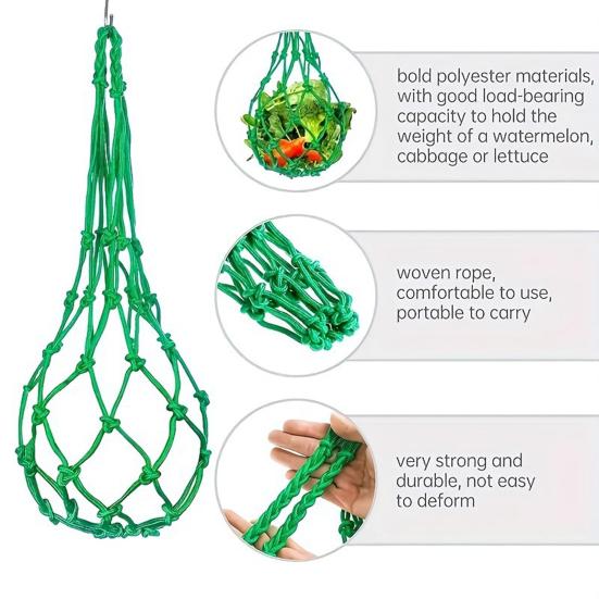 4Pcs Net Bag Chicken Vegetable Hanging Feeder Healthy Feeding Even Mesh Simple Installation Chicken Vegetable Feeder