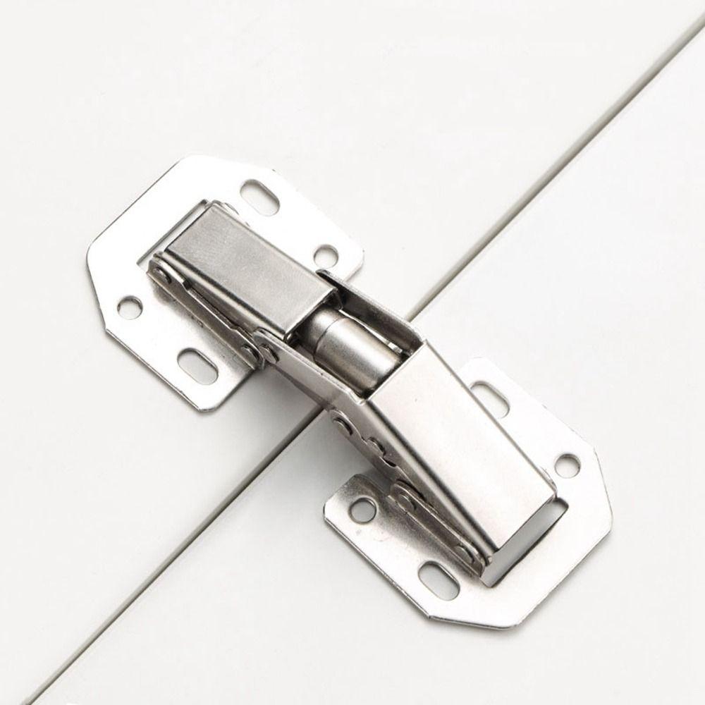 Петли для дверцы шкафа из нержавеющей стали, без сверления, с демпфером, новые гидравлические петли для двери, мебель