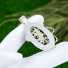 Natural Dalmatian Jasper Gemstone Pendant 925 Sterling Silver Jewelry For Girls