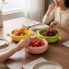 Plastic Fruit Serving Plate Large Capacity Snack Storage Tray  Home Living Room