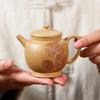 120 мл китайские чайники из фиолетовой глины Исин, ручная работа, небольшая емкость, чайник из необработанной руды, глиняный чайник, бытовой чайный набор «Цзыша»