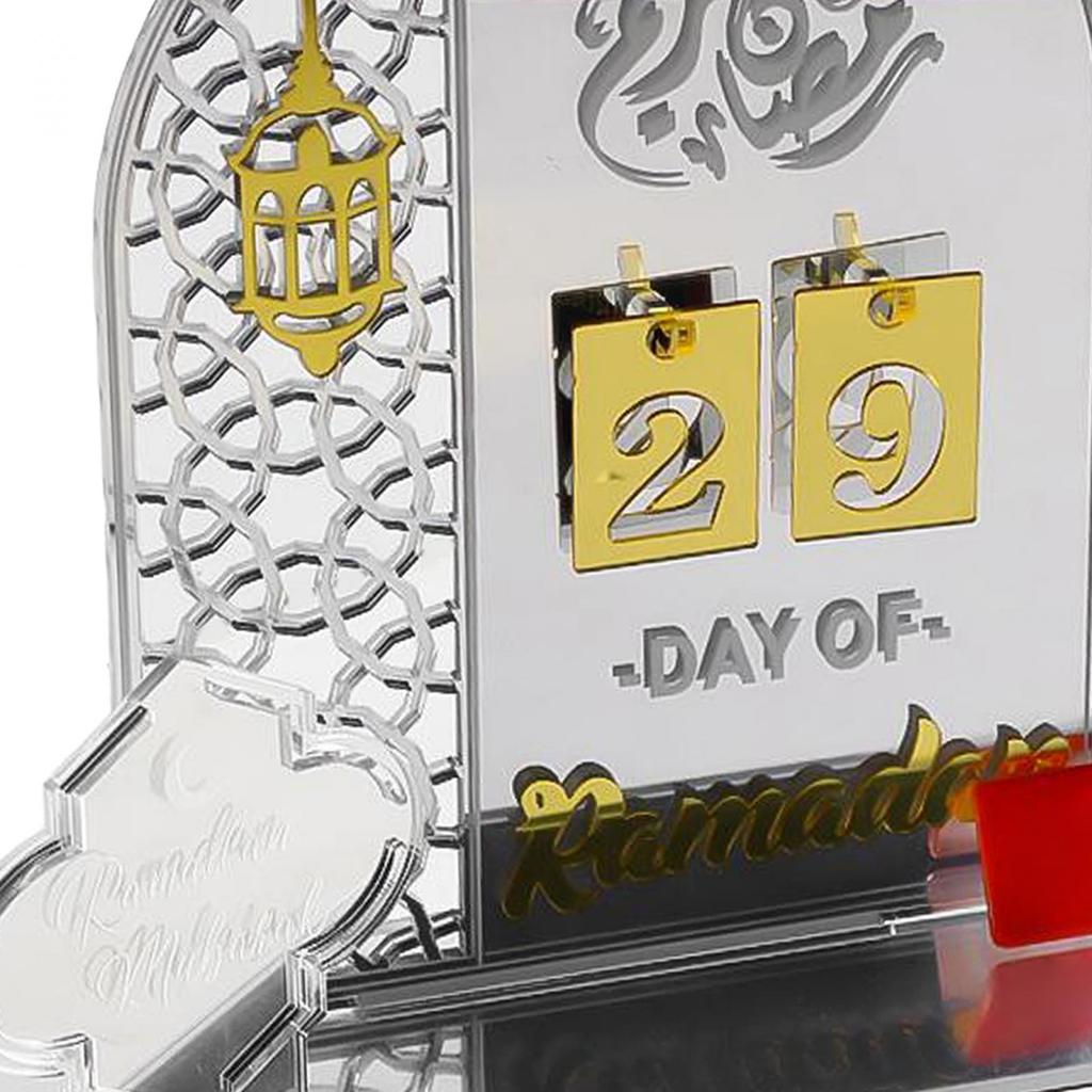 Eid Decor Decorative Gift for Kids Craft 30 Days Til Eid Ramadan Advent Calendar for Living Room Home Bedroom Window Fireplace