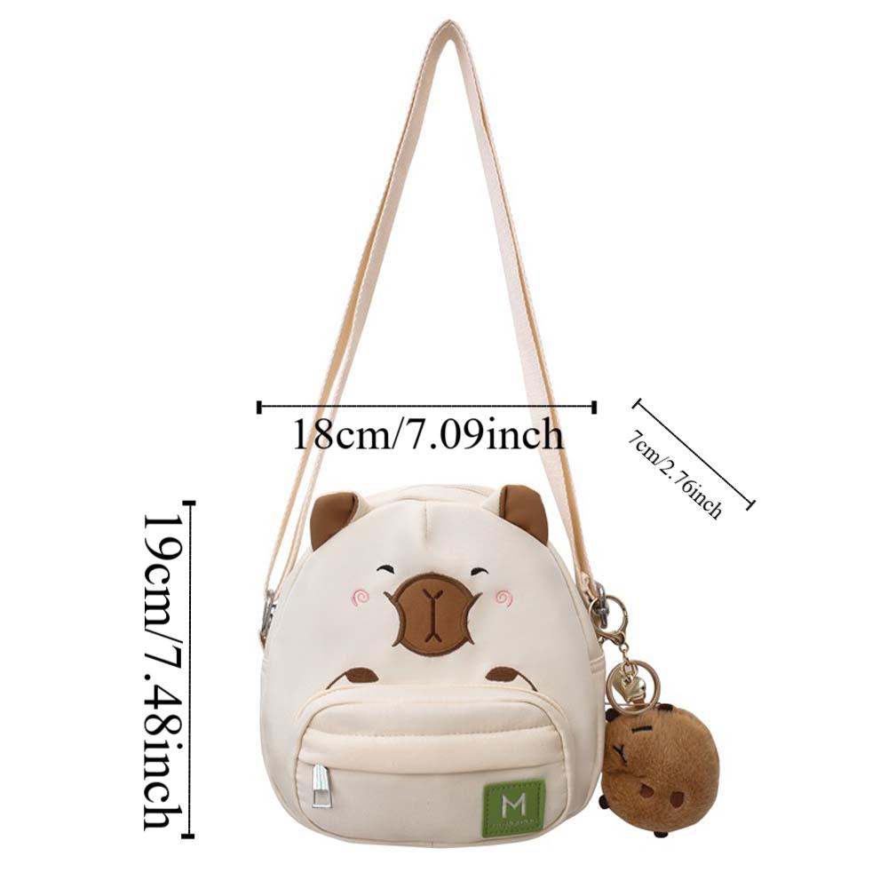 Anti-splash Water Cartoon Shoulder Pouch Plush Doll Pendant Creative Crossbody Bag Women