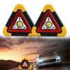 4 Modes Breakdown Alarm Lamp 2-IN-1 Triangle Warning Sign Portable Flashing Light on Hand  Outdoor